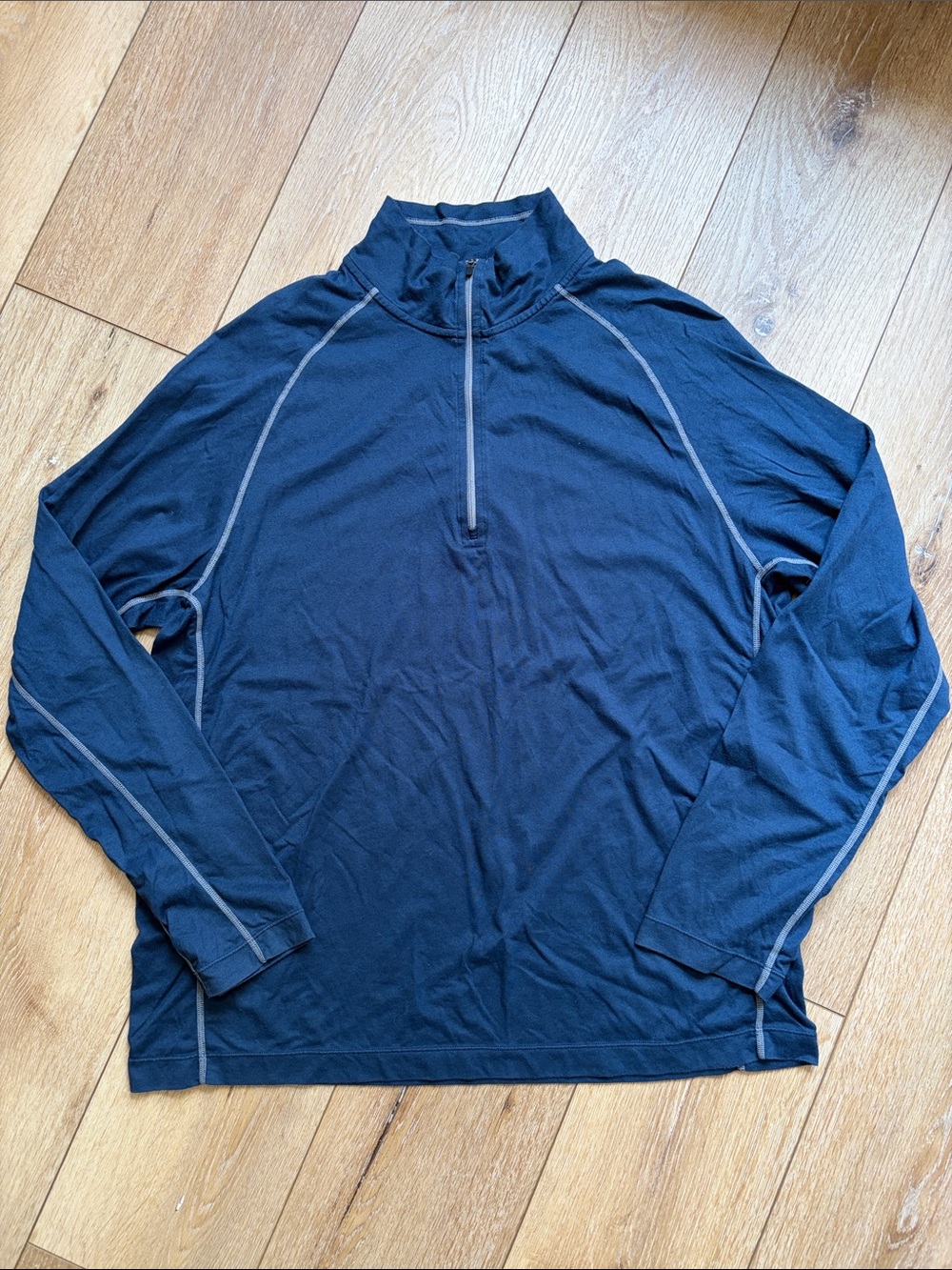 Cloudveil Shirt Mens XL Blue 1/4 Zip Base Layer Pullover Athletic Sweatshirt